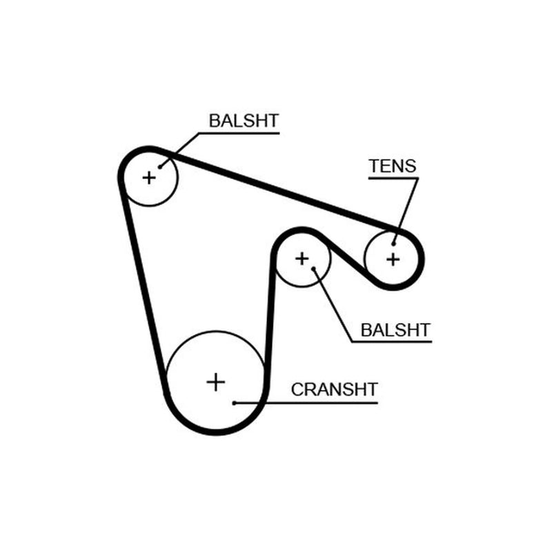 Gates Timing Belt Kit with Rollers K075429XS