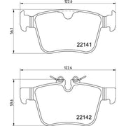 Brembo 4 x Rear Brake Pad Set P36037