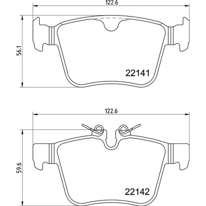 Brembo 4 x Rear Brake Pad Set P36037