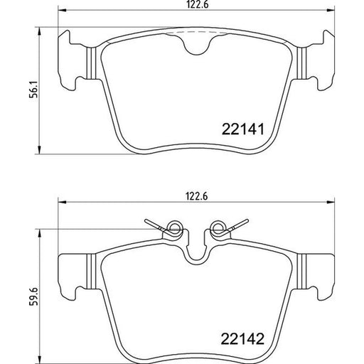 Brembo 4 x Rear Brake Pad Set P36037