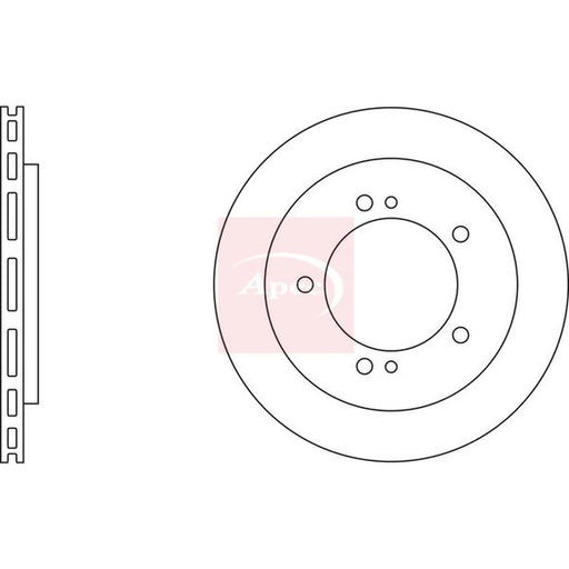 Apec 2 x Vented Front Brake Discs DSK2322