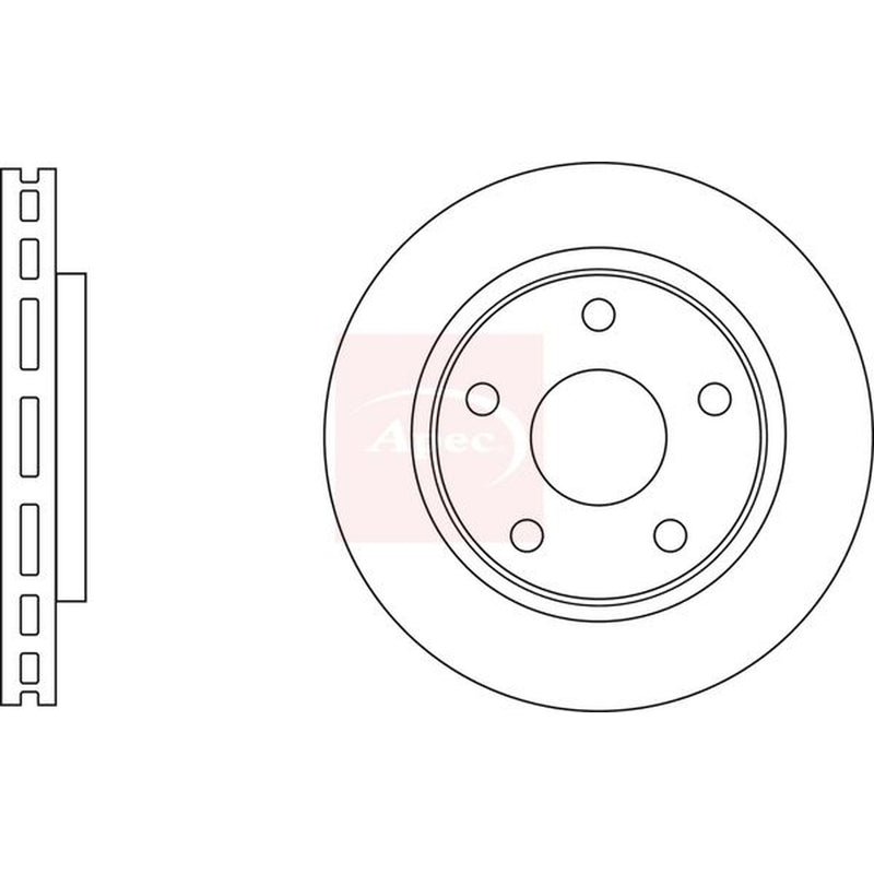 Apec 2 x Vented Front Brake Discs DSK3160