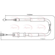 Apec Handbrake Cable Right Rear CAB1294