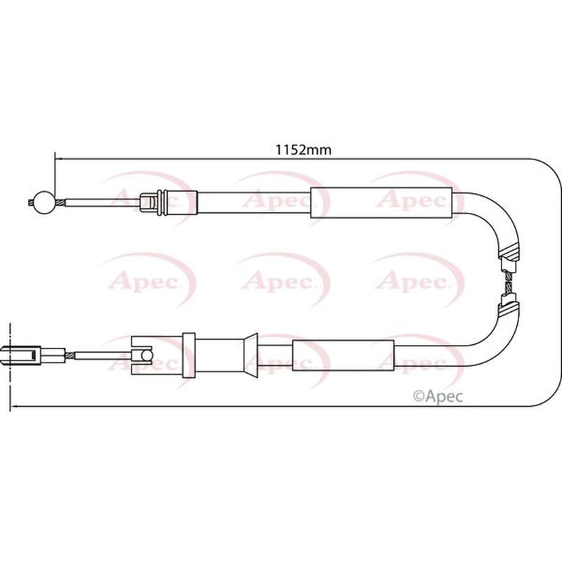 Apec Handbrake Cable Right Rear CAB1294