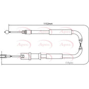Apec Handbrake Cable Right Rear CAB1294