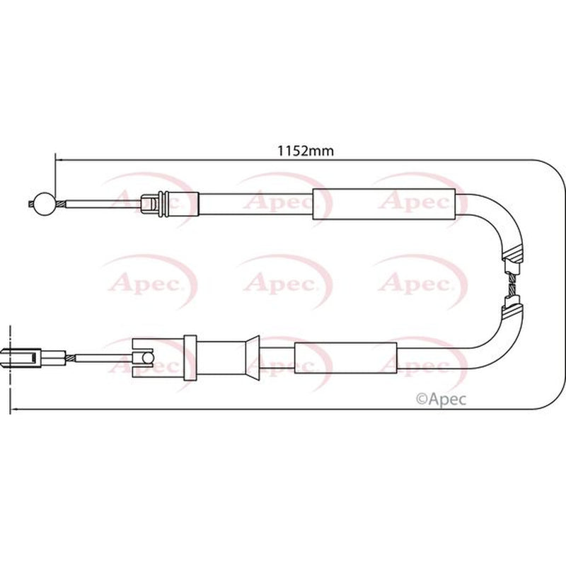 Apec Handbrake Cable Right Rear CAB1294