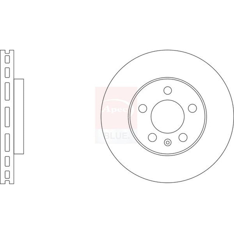 Apec 2 x Vented Front Brake Discs SDK6952