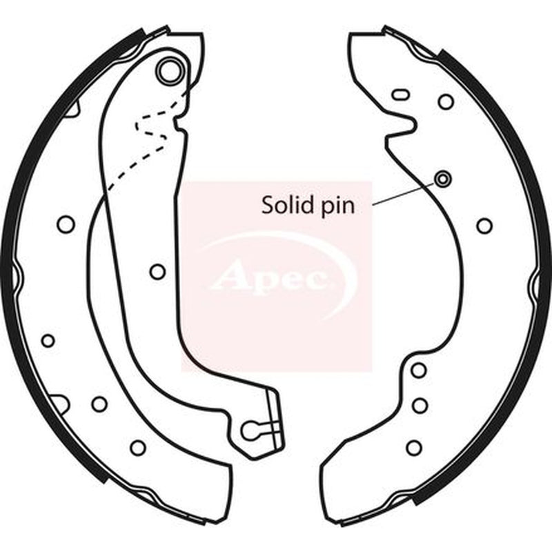 Apec Brake Shoe Set Axle Kit SHU537