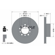 Textar 2 x Vented Front Brake Discs 92009800