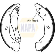 NAPA Brake Shoe Set Axle Kit NBS1042