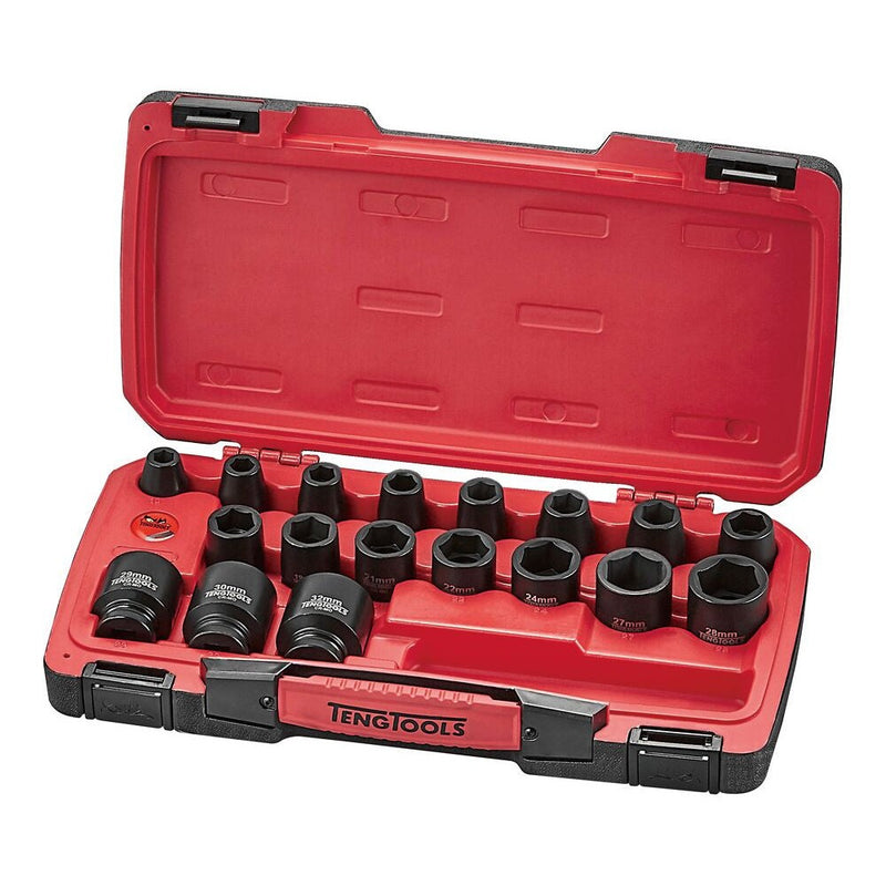 Teng Tools Impact Socket Set MECCA PRO 1/2" Drive 22 Pieces