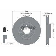 Textar 2 x Vented Front Brake Discs 92130403