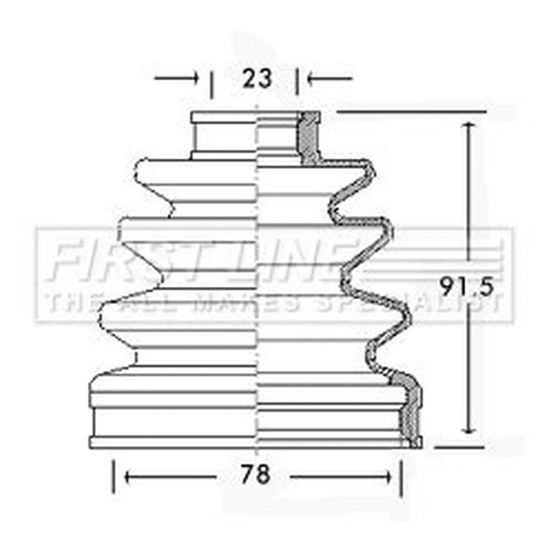 First Line Drive Shaft Bellow Kit Front Left FCB2586