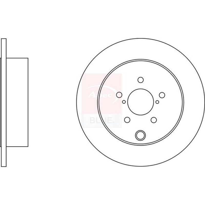 Apec 2 x Solid Rear Brake Discs SDK6770