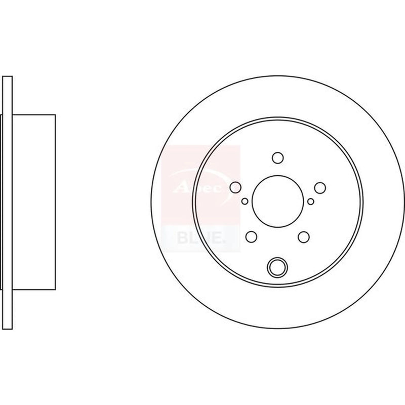 Apec 2 x Solid Rear Brake Discs SDK6770