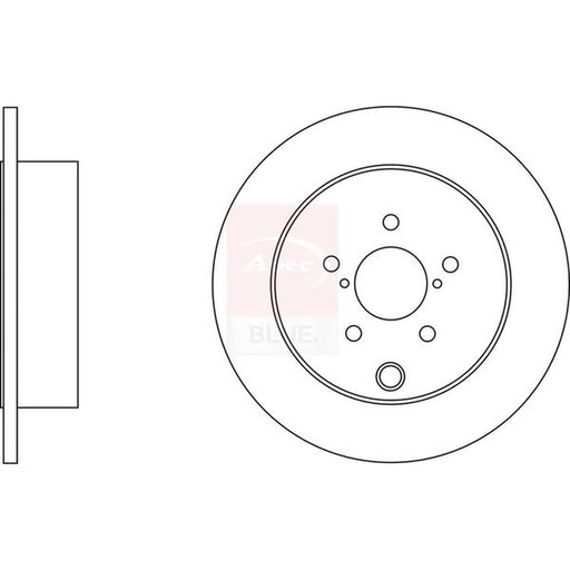 Apec 2 x Solid Rear Brake Discs SDK6770