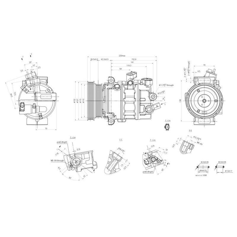 Hella Air Conditioning Compressor 8FK 366 200-311