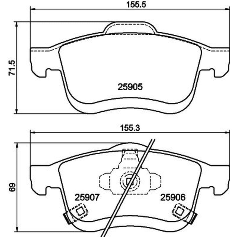 Mintex Front Brake Pad Set MDB3440