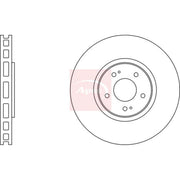 Apec 2 x Vented Front Brake Discs DSK2076