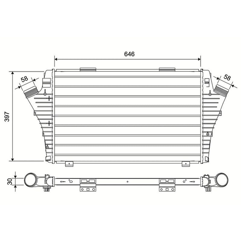Valeo Intercooler (Charge Air Cooler) 881584