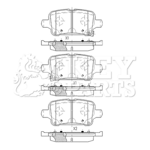 Genuine Key Parts Rear Brake Pads Kbp2579 Bosch  - Town Parts