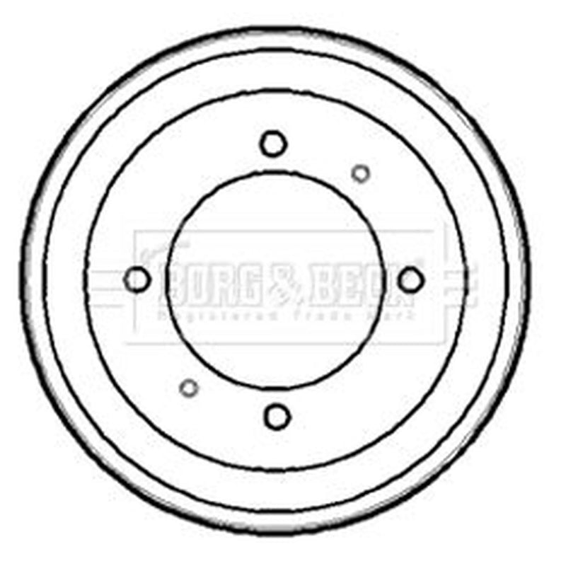 Borg & Beck Brake Drum Assembly Rear BBR7153