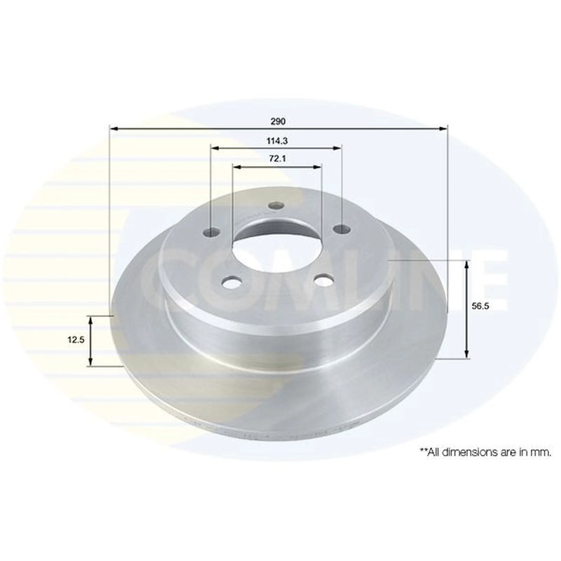 Comline 2 x Rear Brake Discs ADC2312