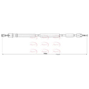 Apec Handbrake Cable Right Rear CAB1621