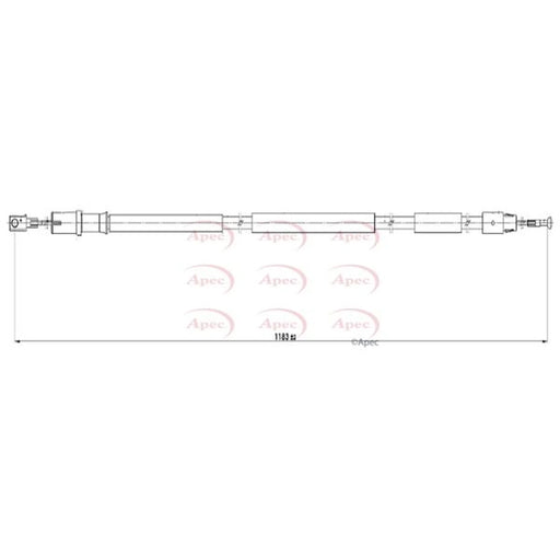 Apec Handbrake Cable Right Rear CAB1621