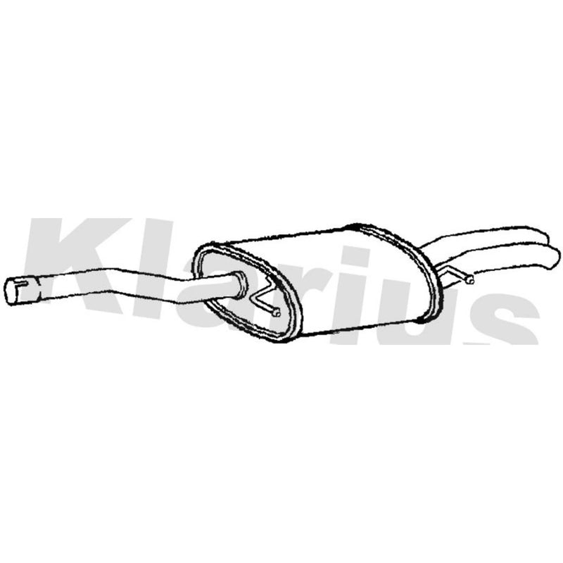 Klarius Box With Tail Pipe Rear VW758W