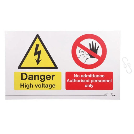 Laser Tools High Voltage/No Admittance Sign - PL