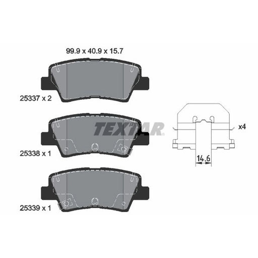 Textar Rear Brake Pad Set 2533701