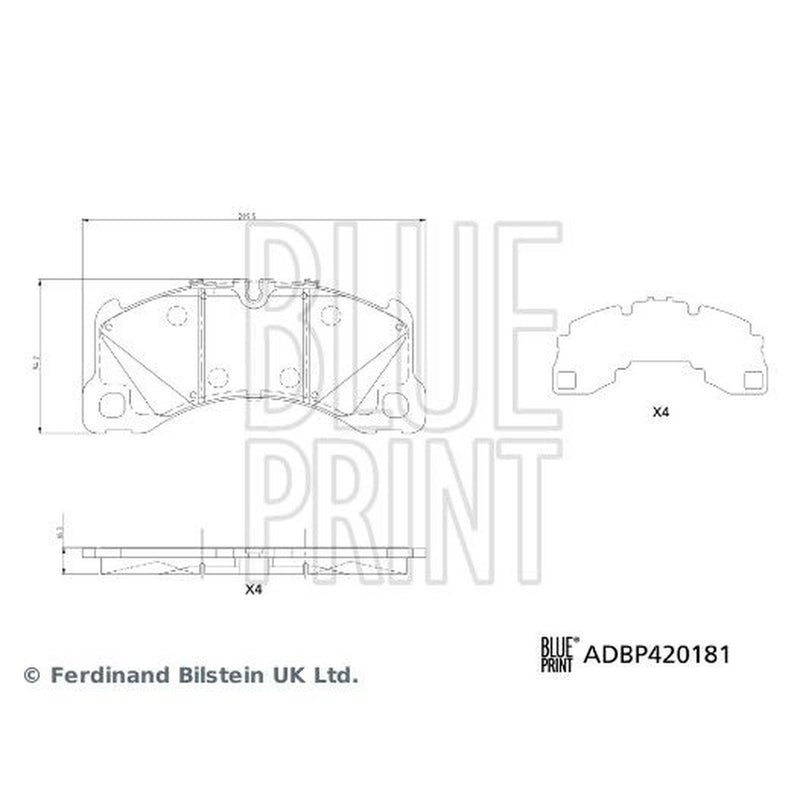 Blue Print Front Brake Pad Set ADBP420181