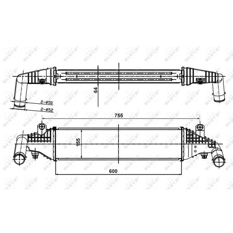 NRF Intercooler (Charge Air Cooler) 30364