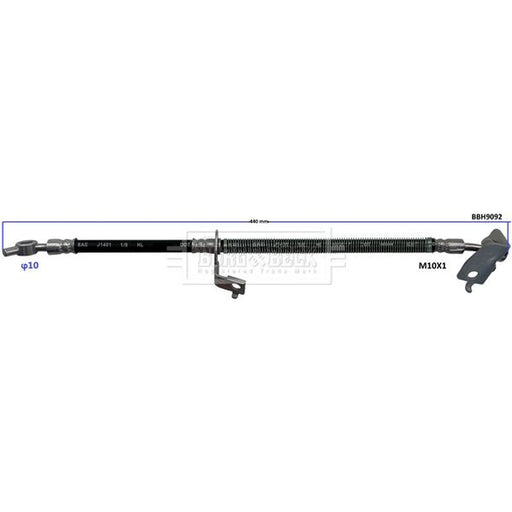 Borg & Beck Brake Hydraulic Hose Line Front Right BBH9092