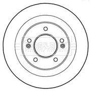 Borg & Beck 2 x Solid Rear Brake Discs BBD5230