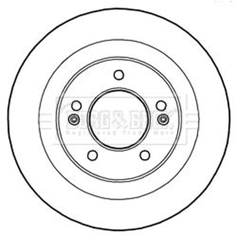 Borg & Beck 2 x Solid Rear Brake Discs BBD5230
