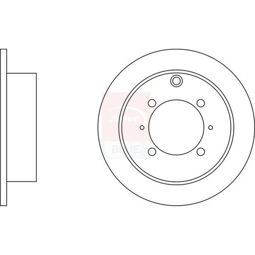 Apec 2 x Solid Rear Brake Discs SDK6325