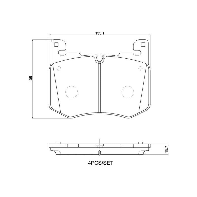Brembo 4 x Front Brake Pad Set P44030