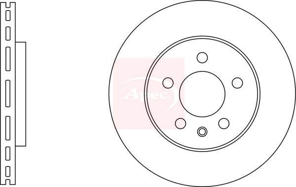 Apec 2 x Brake Disc Set Vented