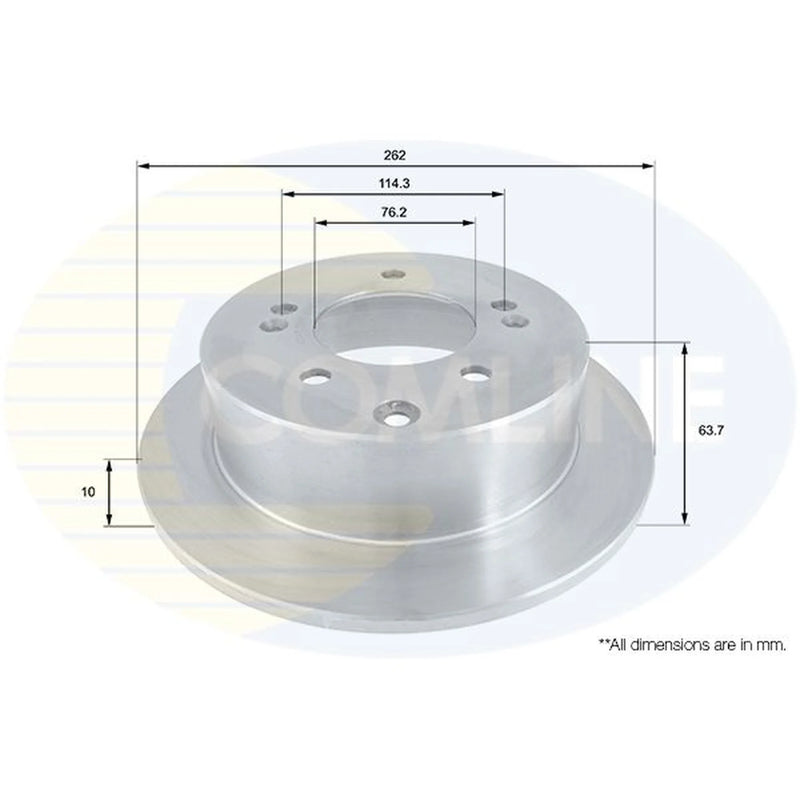 Comline 2 x Solid Rear Brake Discs ADC2403