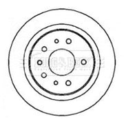 Borg & Beck 2 x Solid Rear Brake Discs BBD4319