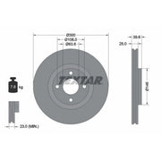Textar 2 x Front Brake Discs 92315503