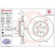 Brembo 2 x Aluminium Rear Brake Disc Hub Brake Discs 09.C404.13