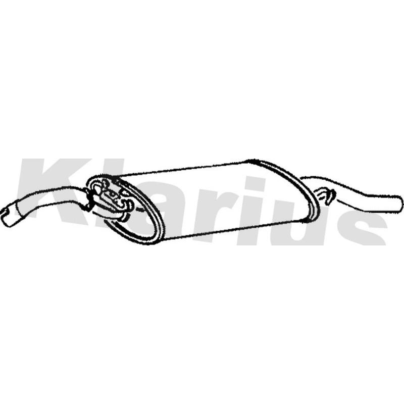 Klarius Box With Tail Pipe Rear VW202M