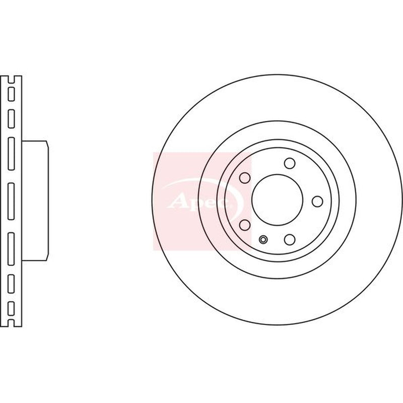 Apec 2 x Vented Front Brake Discs DSK2541