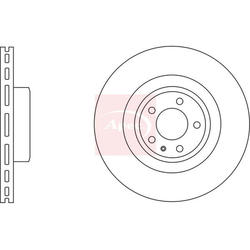 Apec 2 x Vented Front Brake Discs DSK2541