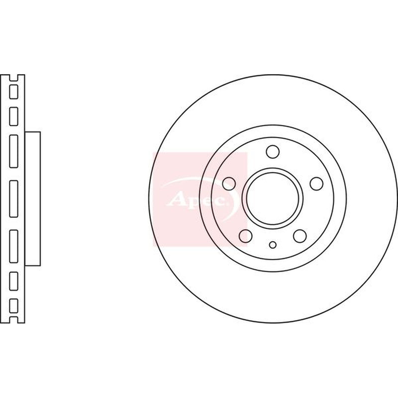 Apec 2 x Vented Front Brake Discs DSK2699