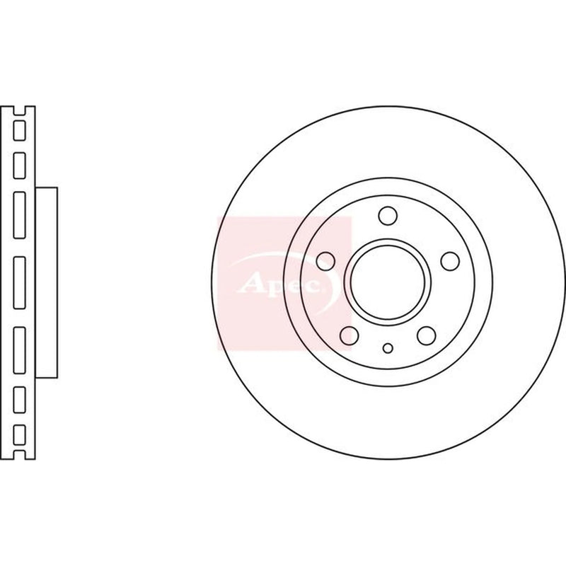 Apec 2 x Vented Front Brake Discs DSK2699
