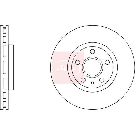Apec 2 x Vented Front Brake Discs DSK2699